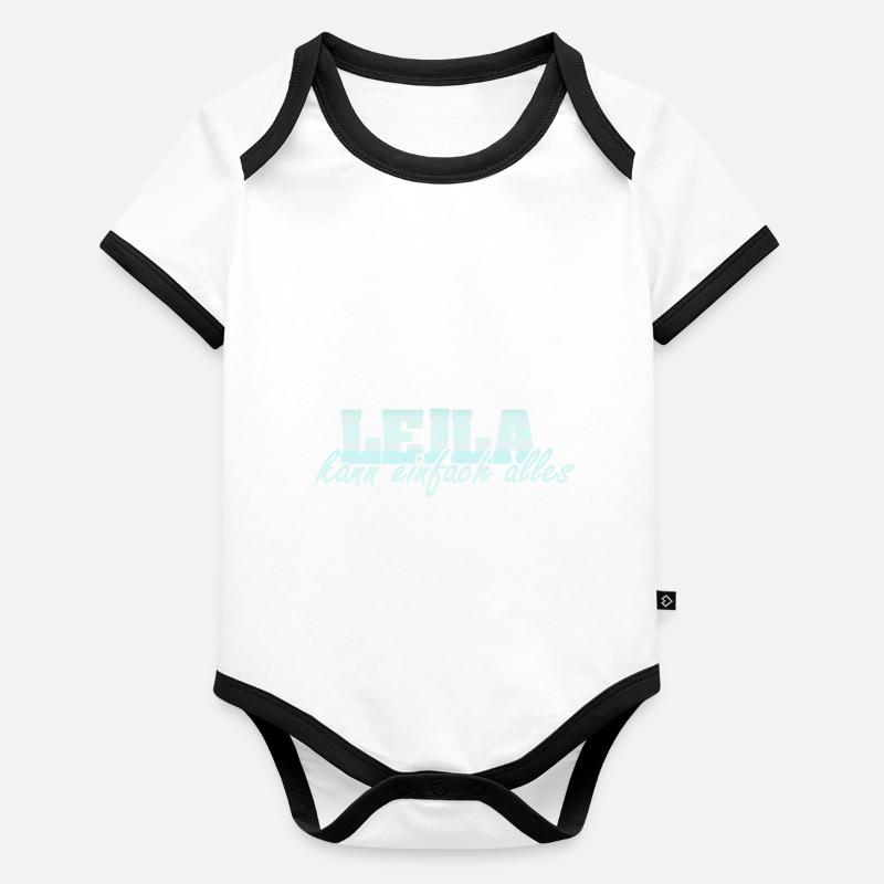 Lejla Body Bébé bio contrasté manches courtes