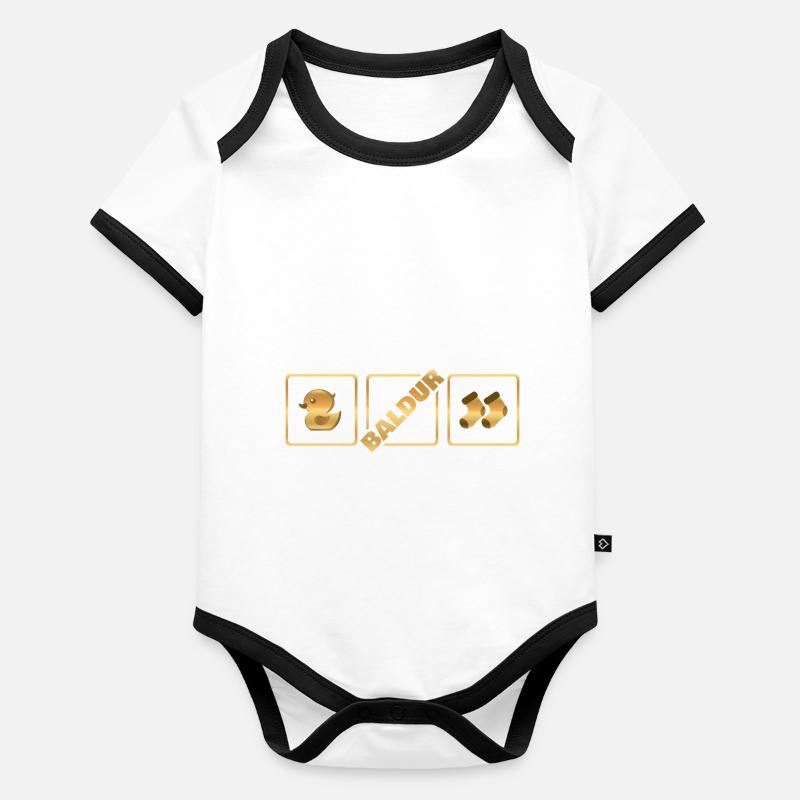 Baldur comme naissance Body Bébé bio contrasté manches courtes