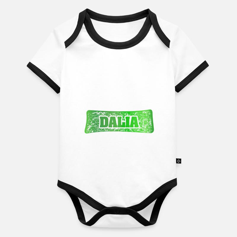 Dalia as a given name Organic Baby Contrasting Bodysuit
