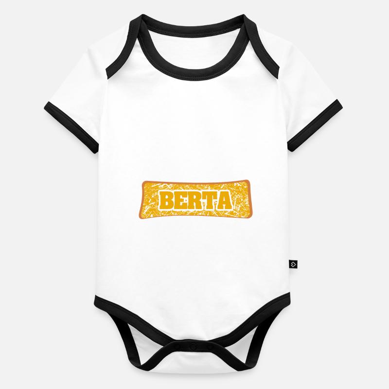 Heirat Berta Baby Bio-Kurzarm-Kontrastbody
