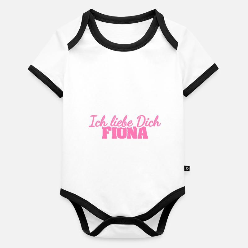 Fiona comme amour Body Bébé bio contrasté manches courtes