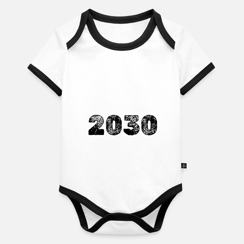 2030 Body Bébé bio contrasté manches courtes