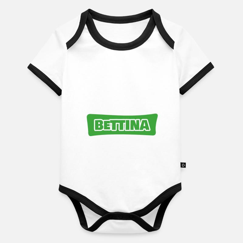 Naissance Bettina Body Bébé bio contrasté manches courtes