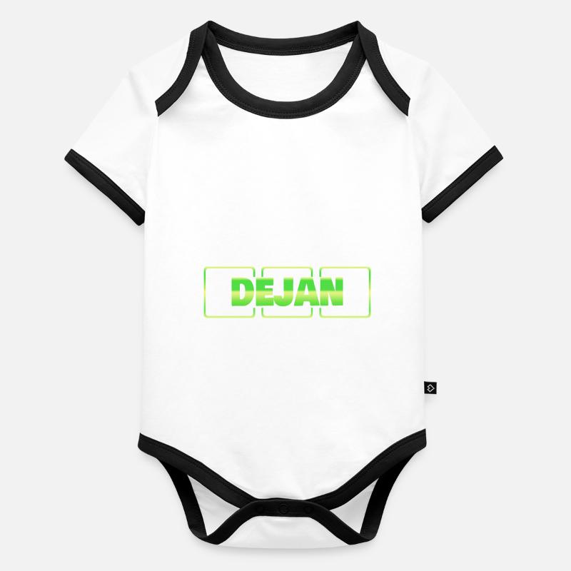 Idée cadeau Dejan Body Bébé bio contrasté manches courtes