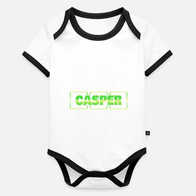 Casper comme idée cadeau Body Bébé bio contrasté manches courtes