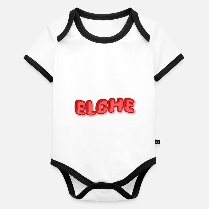 Vacances à Elche Body Bébé bio contrasté manches courtes