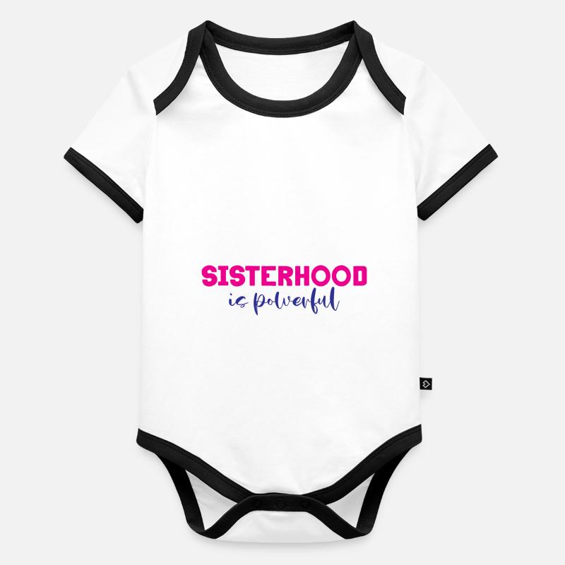 Sisterhood is Powerful 11 Organic Baby Contrasting Bodysuit