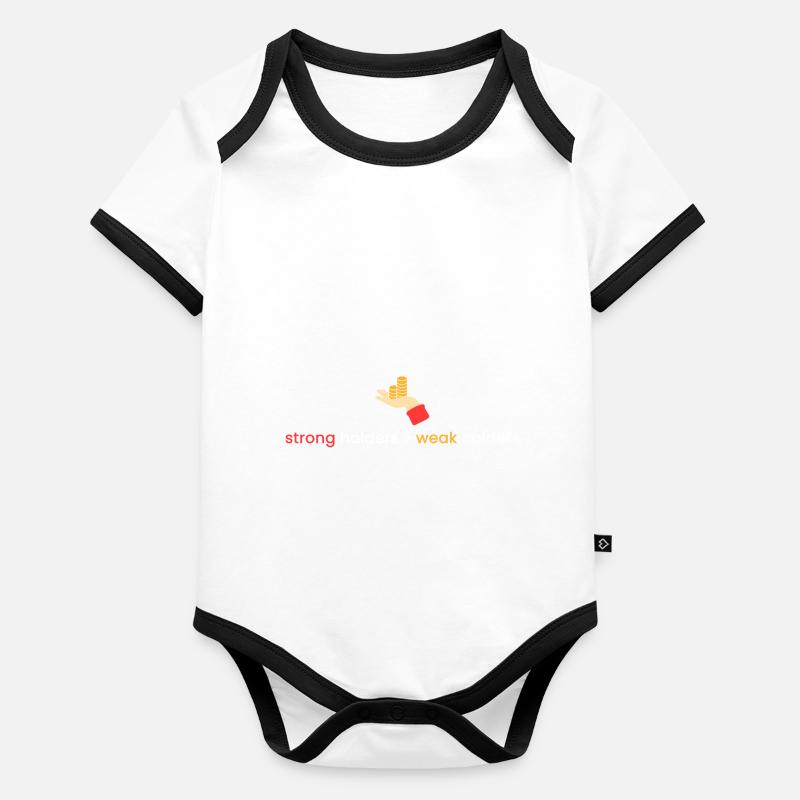 starke Halter > schwache Halter Baby Bio-Kurzarm-Kontrastbody