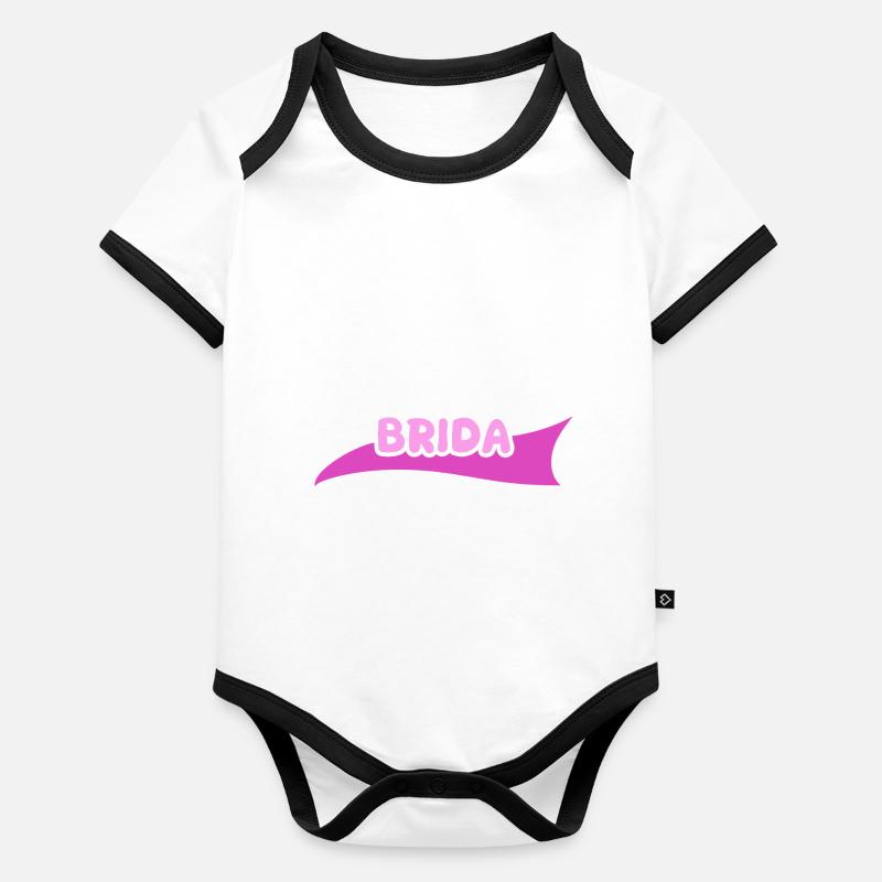 Cadeau pour Brida Body Bébé bio contrasté manches courtes