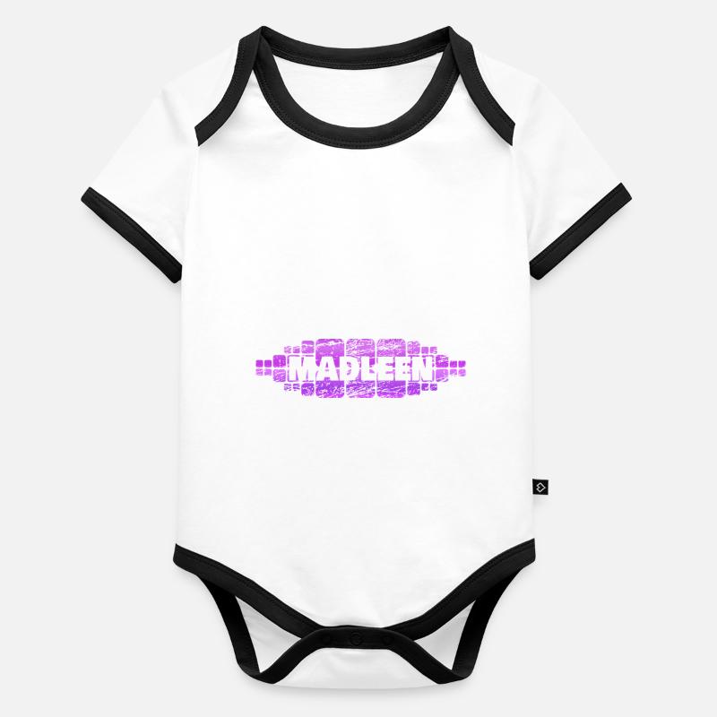 Maman Madleen Body Bébé bio contrasté manches courtes