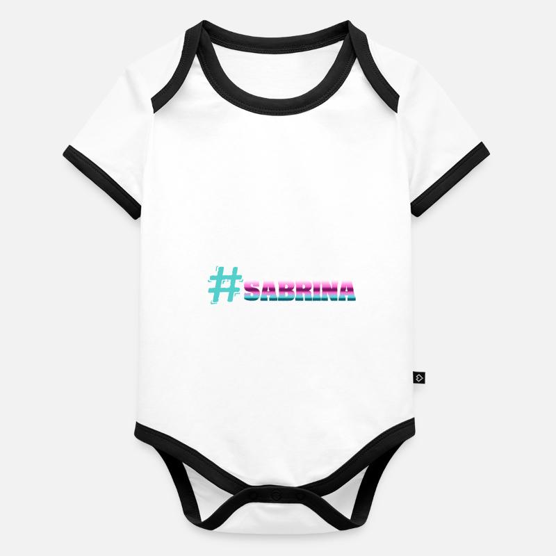 Sabrina Body Bébé bio contrasté manches courtes