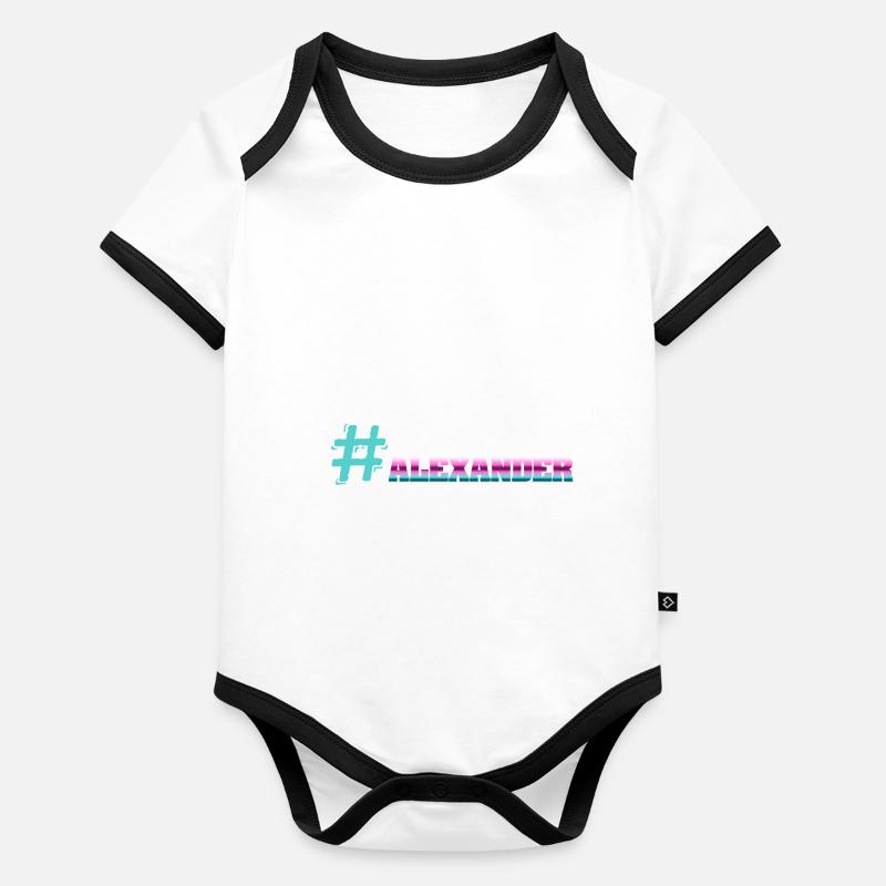 Geschenk für Alexander Baby Bio-Kurzarm-Kontrastbody