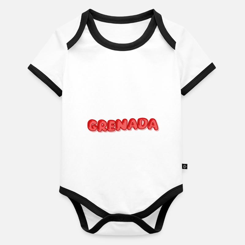 Urlaub Grenada Baby Bio-Kurzarm-Kontrastbody