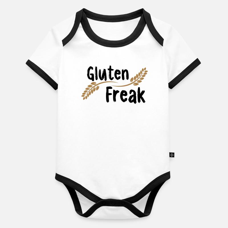 Gluten Freak Body Bébé bio contrasté manches courtes