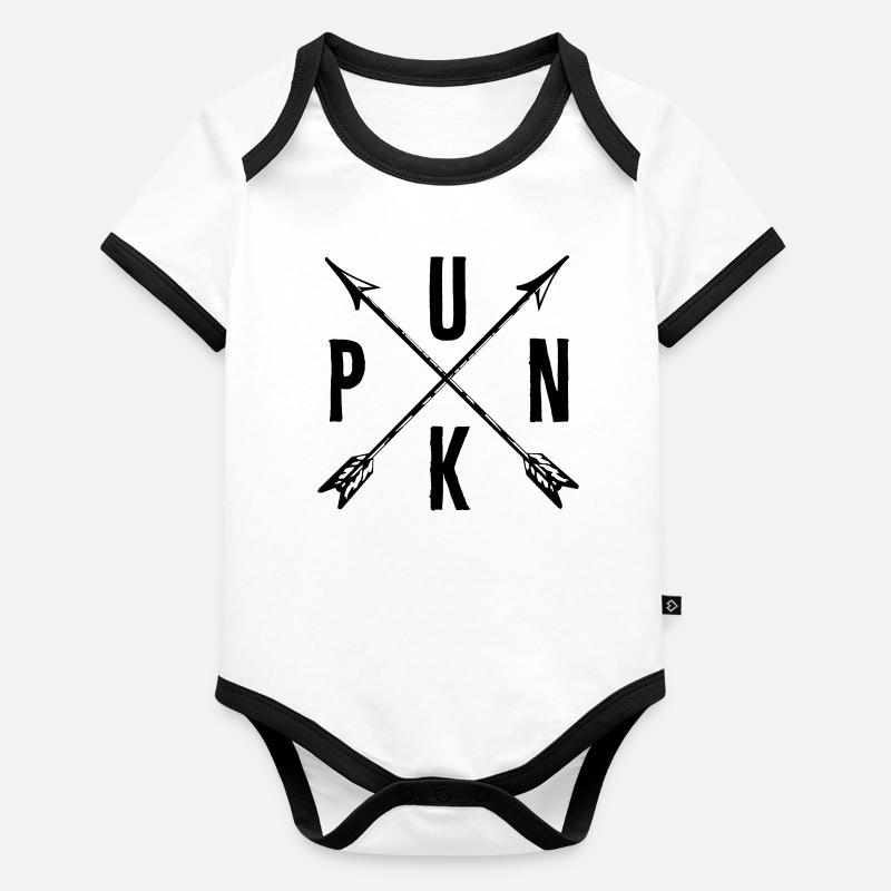 Punk Straight Edge Organic Baby Contrasting Bodysuit