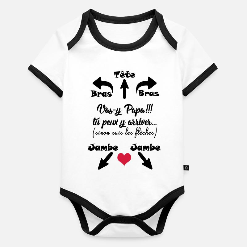 BODY - Body Bébé bio contrasté manches courtes - undefined