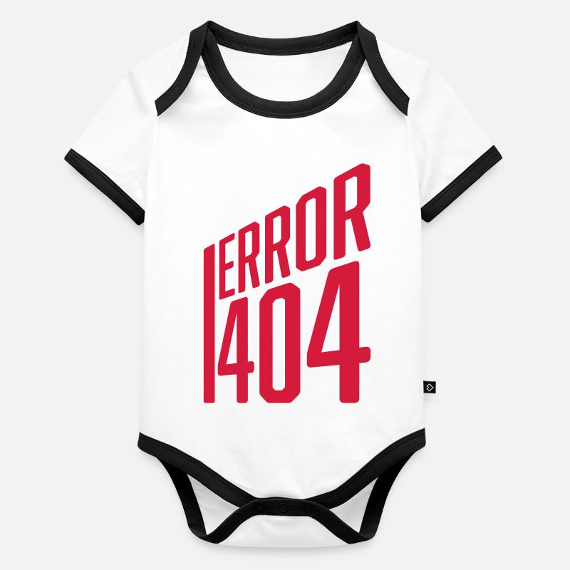 Code Error Error 404 Organic Baby Contrasting Bodysuit