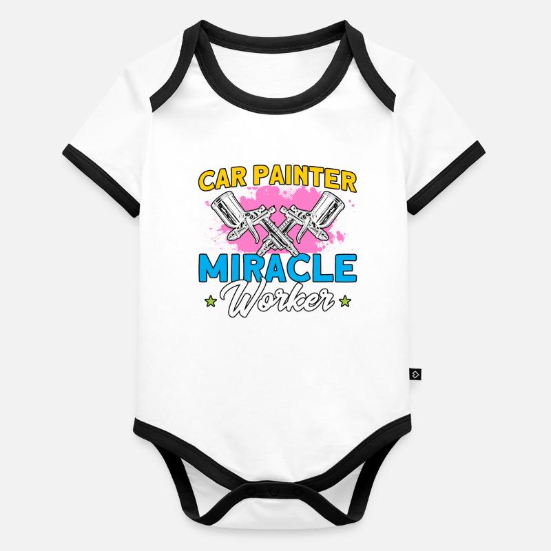 Vehicle Painter Car Painter Geschen - Organic Baby Contrasting Bodysuit - 