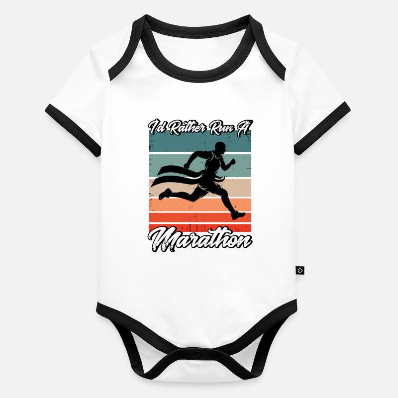 Jogging Running Jogger Gift Organic Baby Contrasting Bodysuit