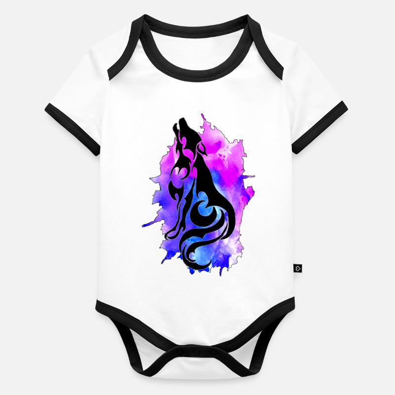 Ink Wolf Organic Baby Contrasting Bodysuit