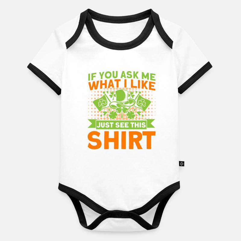 Ireland Irish roots Irish gift Organic Baby Contrasting Bodysuit
