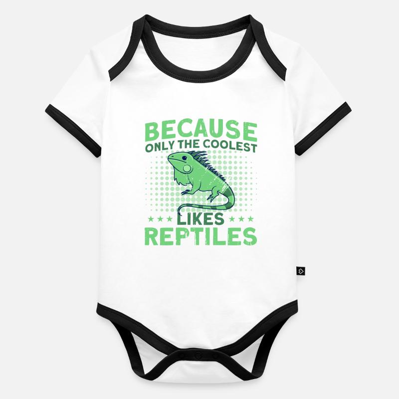 Lizards Reptile Reptile Lovers Gift Organic Baby Contrasting Bodysuit