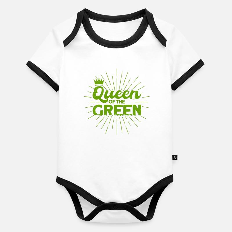 Terrain de golf Golf Golf Cadeau Body Bébé bio contrasté manches courtes