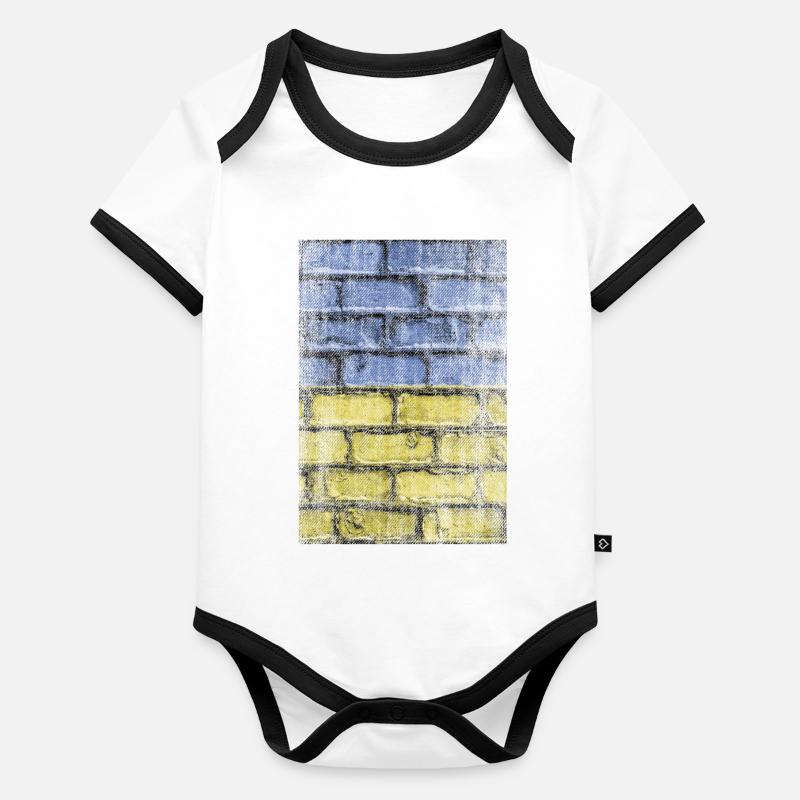 Mauer Ukraine Baby Bio-Kurzarm-Kontrastbody