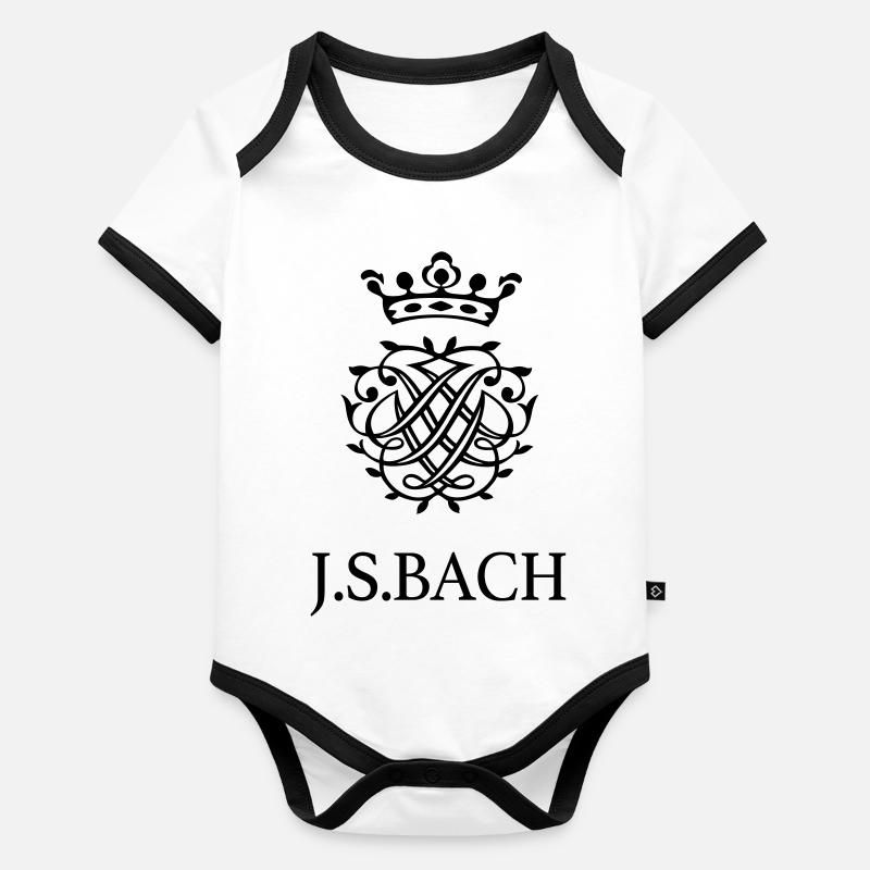 JS Bach et son sceau Body Bébé bio contrasté manches courtes
