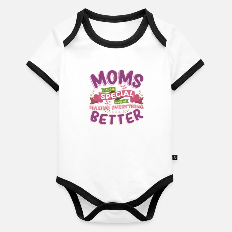 Mom Mother Mutter Muttertag Spruch Geschenk Baby Bio-Kurzarm-Kontrastbody