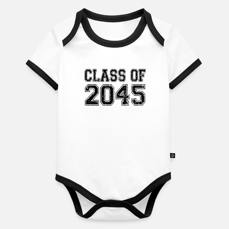 Classe de 2045 Body Bébé bio contrasté manches courtes