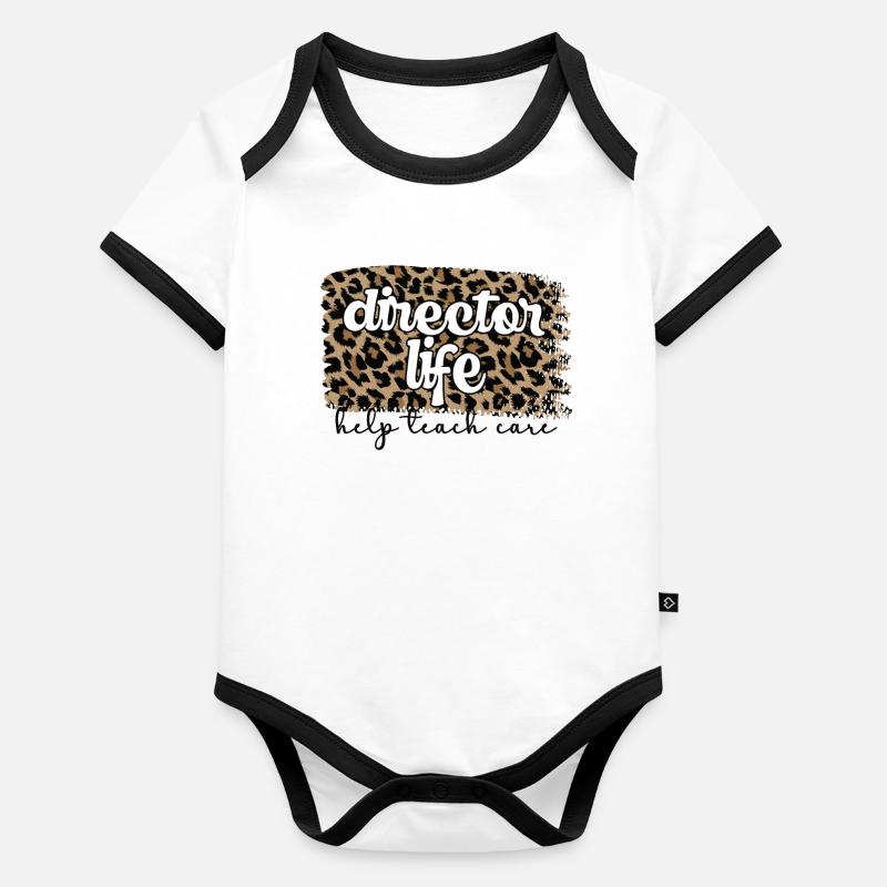 Bester Direktor Geschenk Direktor Wertschätzung Baby Bio-Kurzarm-Kontrastbody