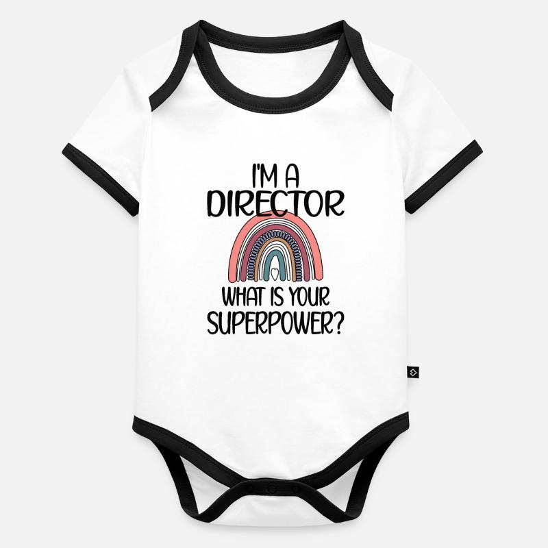 Stolzer Direktor Geschenk Direktor Wertschätzung Baby Bio-Kurzarm-Kontrastbody