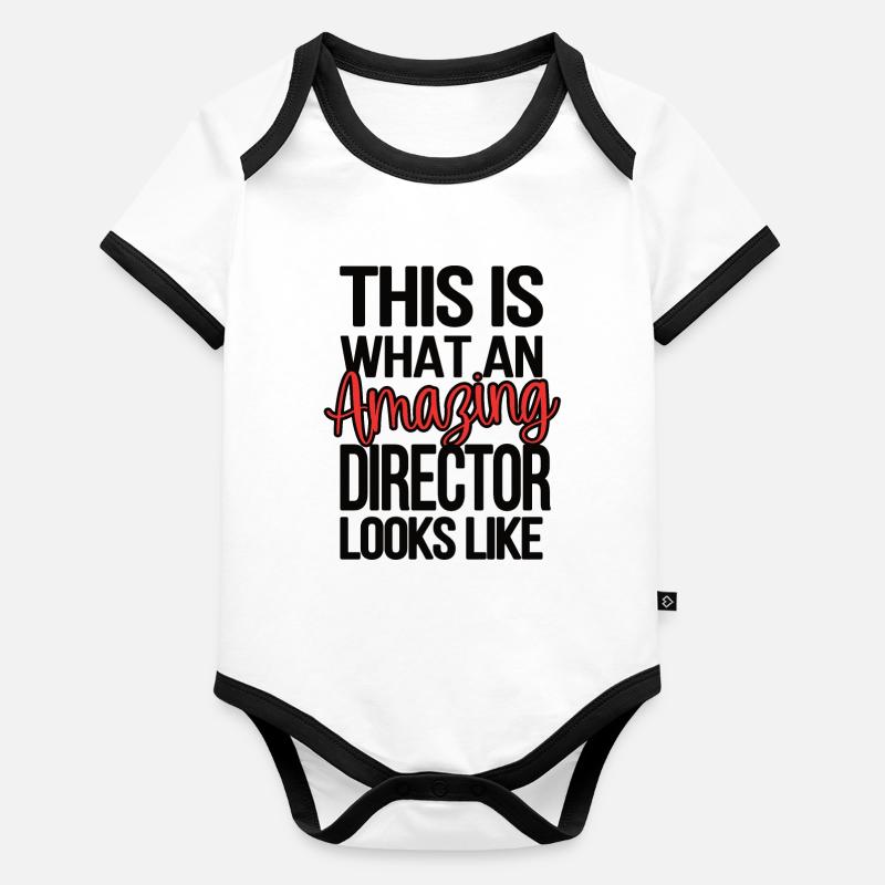 Stolzer Direktor Geschenk Direktor Wertschätzung Baby Bio-Kurzarm-Kontrastbody