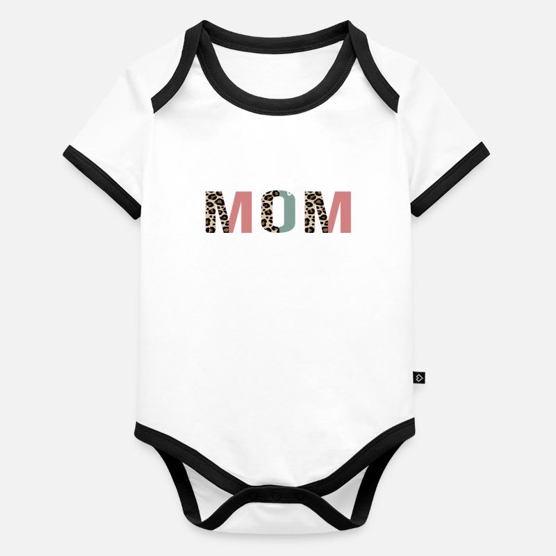IVF Mom Leopard Print Lustiges Geschenk Baby Bio-Kurzarm-Kontrastbody