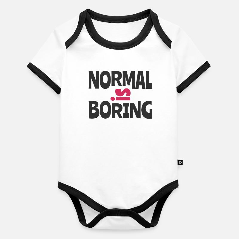 Normal is Boring Organic Baby Contrasting Bodysuit