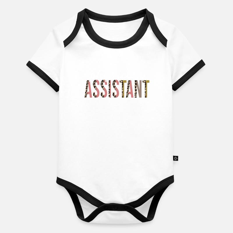 Physician Assistant Leopard Print Funny Gift Organic Baby Contrasting Bodysuit
