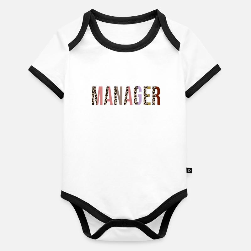 Sales Manager Leopard Print Funny Gift Organic Baby Contrasting Bodysuit