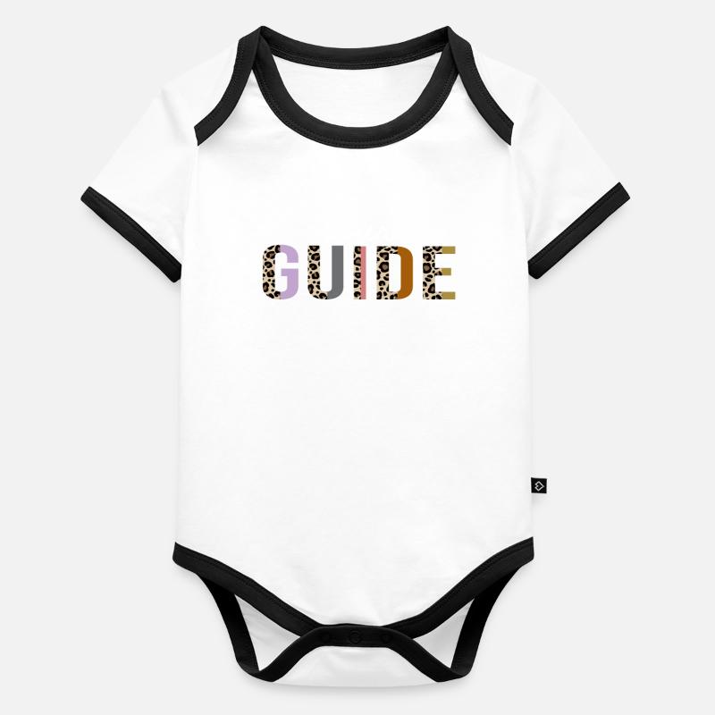 Tour Guide Leopard Print Funny Gift Organic Baby Contrasting Bodysuit