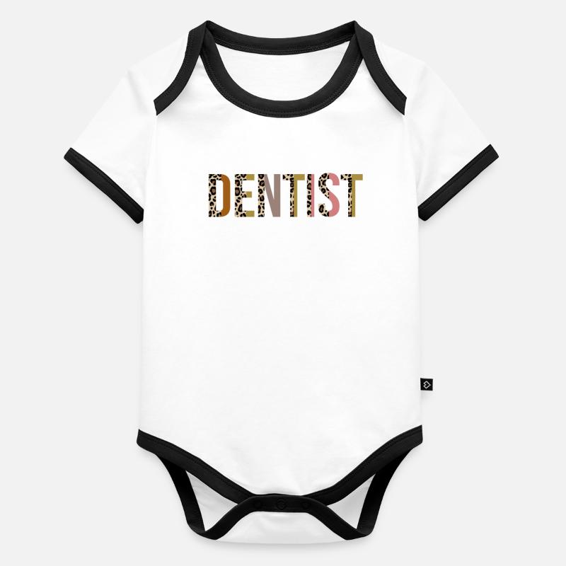 Zahnarzt Baby Bio-Kurzarm-Kontrastbody