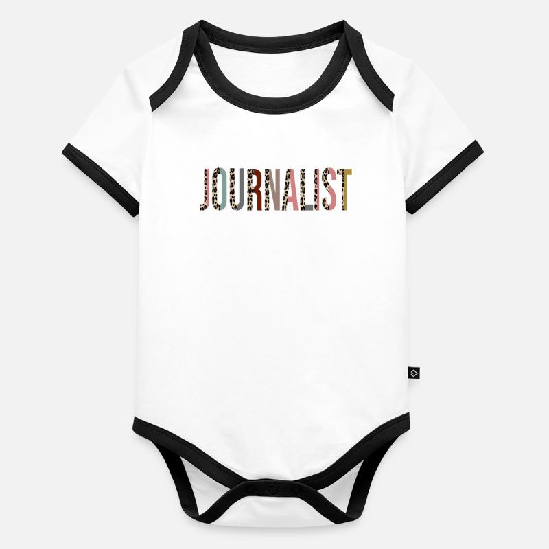 Journaliste Body Bébé bio contrasté manches courtes
