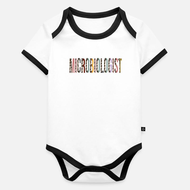 Microbiologiste Body Bébé bio contrasté manches courtes