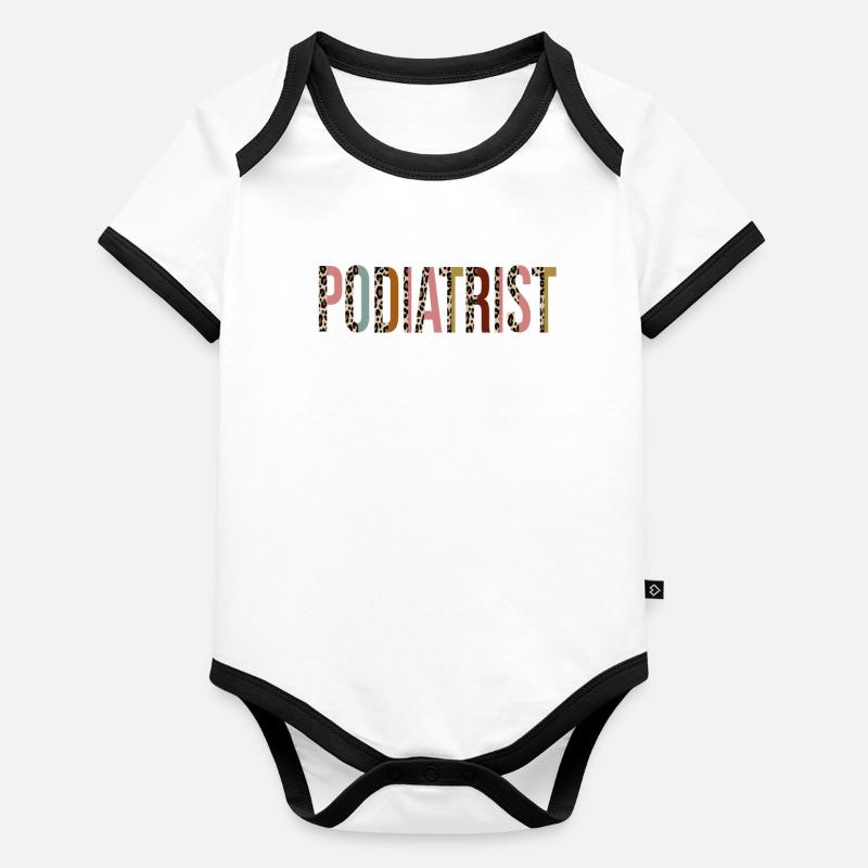 Fußpflegerin Baby Bio-Kurzarm-Kontrastbody