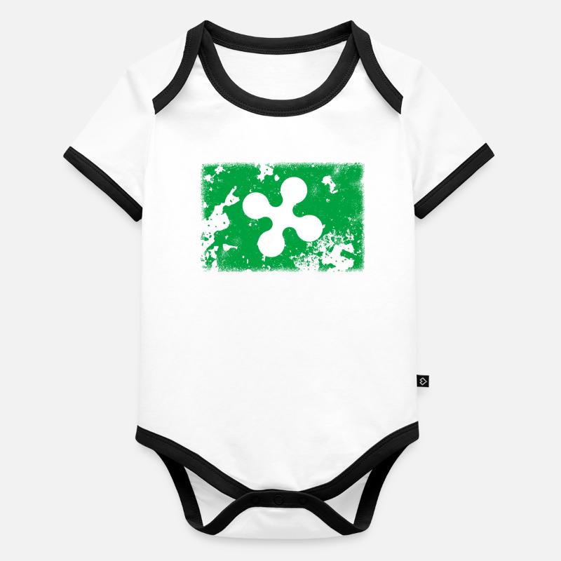 Lombardie Body Bébé bio contrasté manches courtes