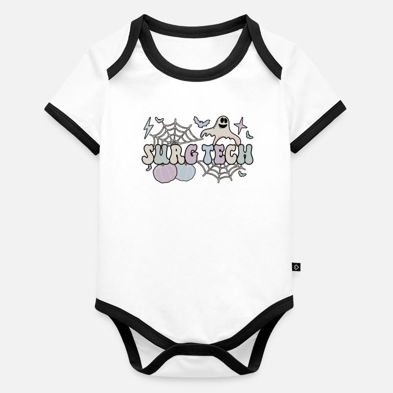 Surgical Technologist Gift Surgical Tech Halloween Baby Bio-Kurzarm-Kontrastbody
