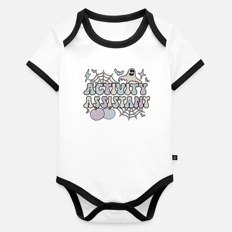 Activity Assistant Activity Professional Halloween Baby Bio-Kurzarm-Kontrastbody