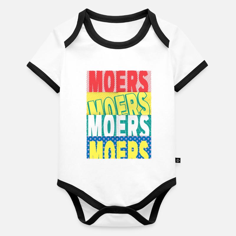 Moers Germany City Font Skyline Organic Baby Contrasting Bodysuit