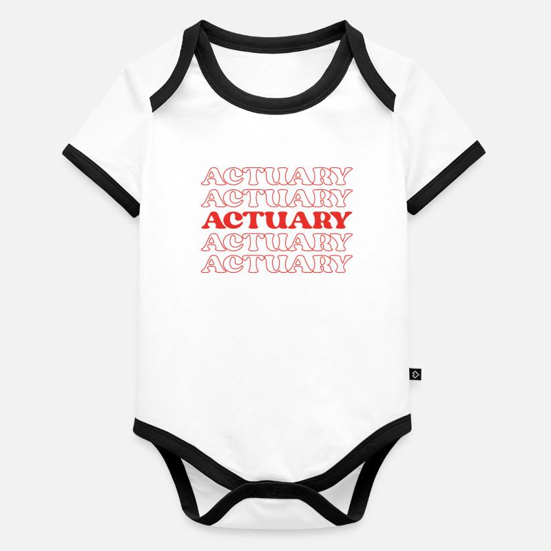 Actuaire Data Scientist Comptable Statistics Body Bébé bio contrasté manches courtes