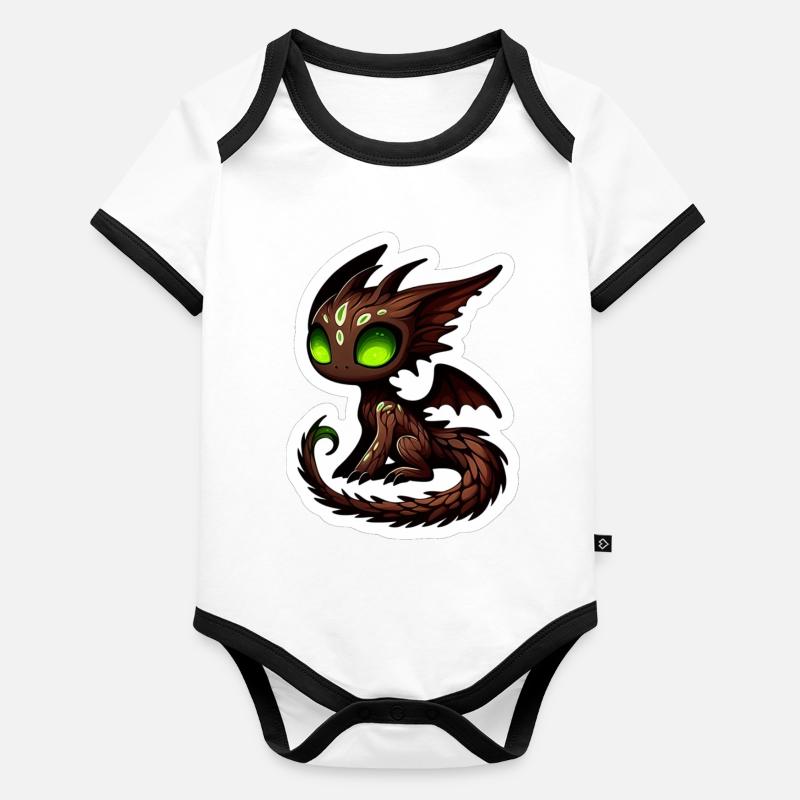 Niedlicher Kobold Baby Bio-Kurzarm-Kontrastbody