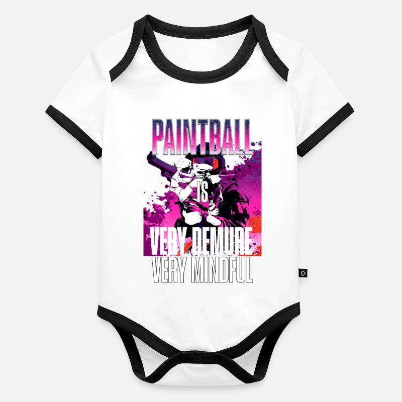 Paintball is demure, very mindful Organic Baby Contrasting Bodysuit